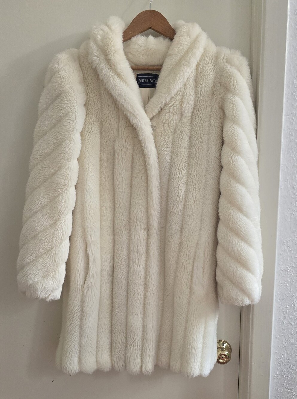 OuterLayer Ivory Faux Fur Coat